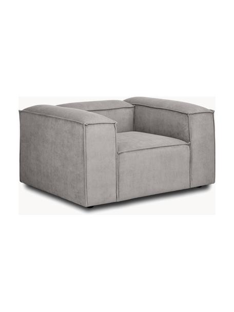 Sillón de pana Lennon, Tapizado: pana (92% poliéster, 8% p, Estructura: madera de pino maciza, ma, Patas: plástico, Pana gris claro, An 130 x F 101 cm