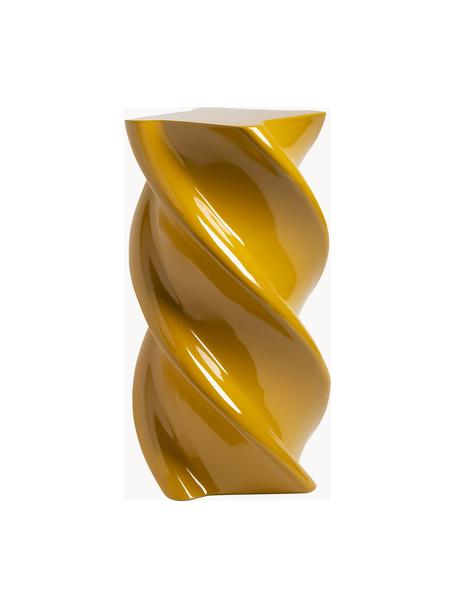 Bijzettafel Marshmallow, Glasvezel, Okergeel, Ø 30 x H 54 cm