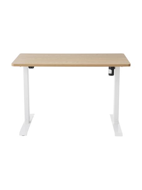 Výškovo nastaviteľný písací stôl Lea, Hnedá, biela, Š 120 x H 60 cm