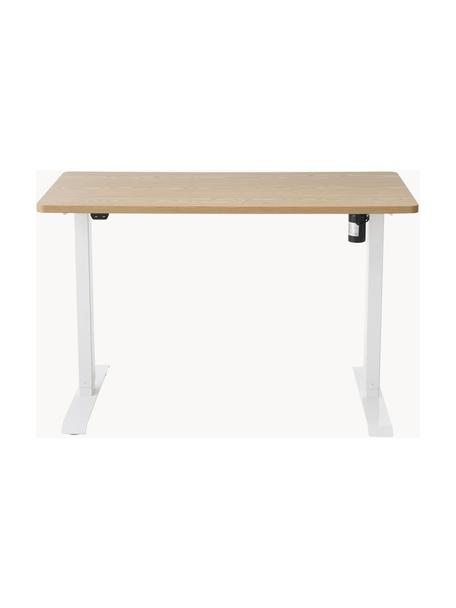 Výškově nastavitelný psací stůl Lea, Dřevo, bílá, Š 120 cm, H 60 cm