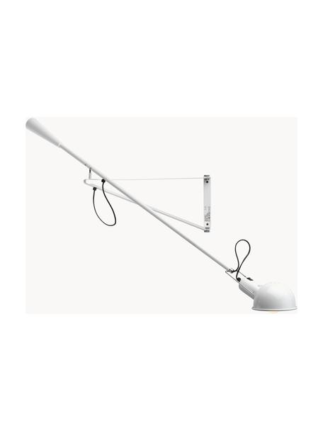 Wandlamp 265 Small met stekker, Gecoat metaal, Wit, B 16 x D 152 cm