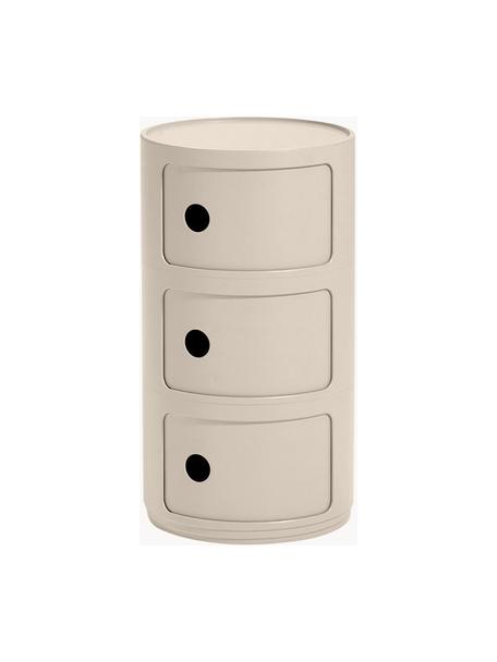 Design Container Componibili Bio, 3 Elemente, 100 % Biopolymer aus nachwachsenden Rohstoffen, Beige, matt, Ø 32 x H 59 cm