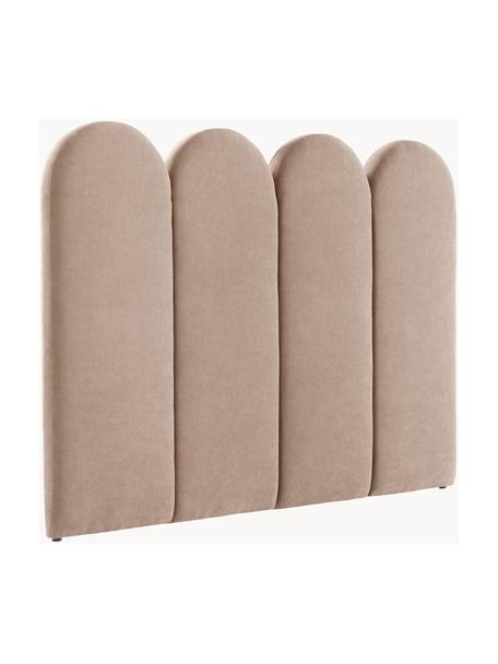 Tête de lit en chenille matelassé Miami, Tissu beige, larg. 165 x haut. 124 cm