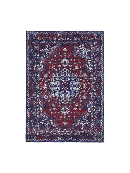 Teppich Elegant im Vintage Style, Flor: 100% Nylon, Rot, Blau, B 80 x L 150 cm (Grösse XS)