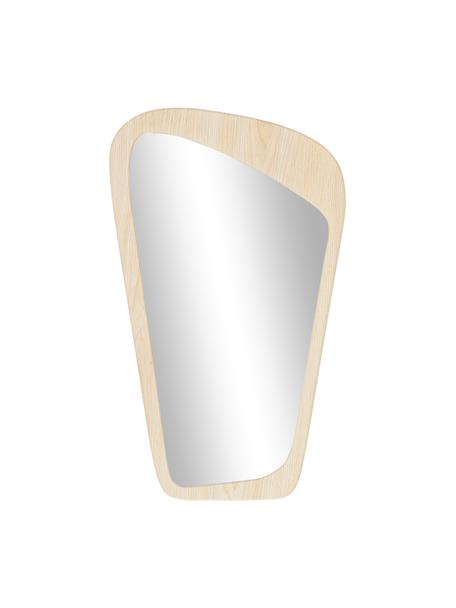 Specchio da parete in legno beige May, Cornice: legno, Retro: pannello di fibra a media, Superficie dello specchio: lastra di vetro, Legno chiaro, beige, Larg. 40 x Alt. 67 cm