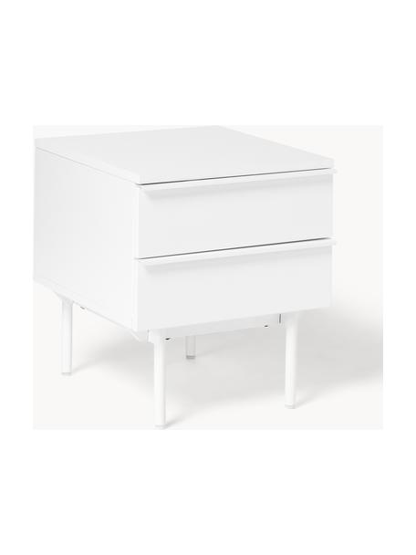 Table de chevet en bois Elona, Blanc, larg. 45 x haut. 40 cm