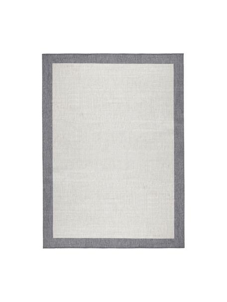 Tapis intérieur-extérieur, à faces distinctes Panama, 100 % polypropylène, Blanc cassé, gris, larg. 80 x long. 150 cm (taille XS)