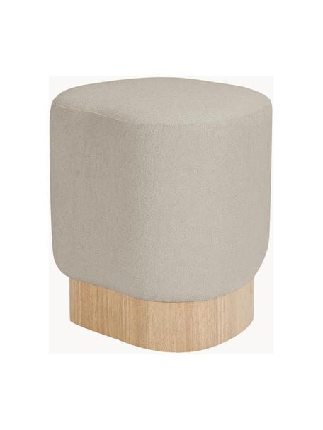 Taburete en tejido bouclé Yves, Tapizado: 100% poliéster Alta resis, Estructura: contrachapado de eucalipt, Bouclé greige, An 43 x Al 47 cm