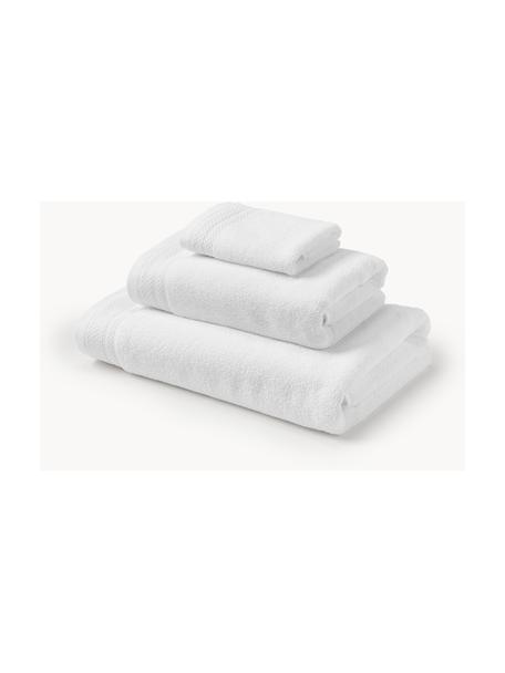 Komplet ręczników z bawełny organicznej Premium, różne rozmiary, Biały, Komplet z różnymi rozmiarami