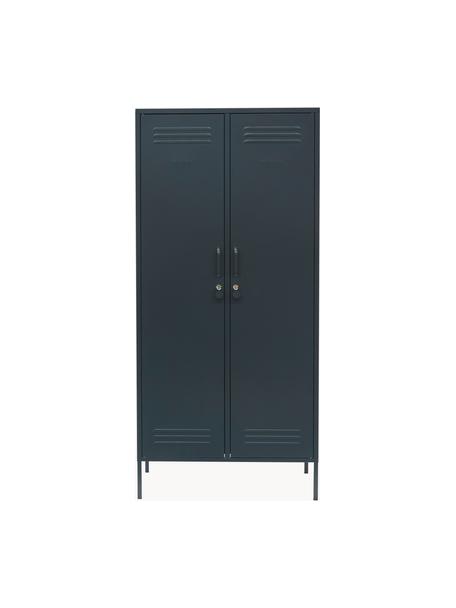 Kleiner Kleiderschrank The Twinny, Stahl, pulverbeschichtet, Anthrazit, B 85 x H 183 cm