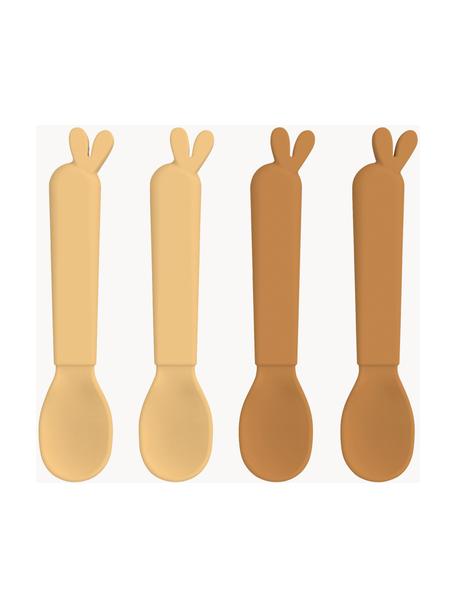 Set 4 cucchiaini Kiddish, Plastica, senza BPA, Tonalità gialle, Lung. 13 cm