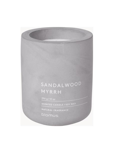 Candela profumata Fraga (legno di sandalo & mirra), Contenitore: cemento, Legno di sandalo & mirra, Ø 9 x Alt. 11 cm
