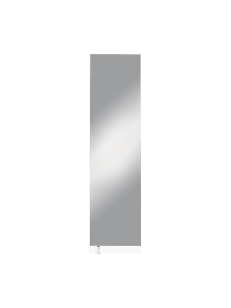 Spiegelschuhschrank Mirabella, Korpus: Spanplatte, melaminharzbe, Front: Spiegelglas, Weiß, B 50 x H 195 cm