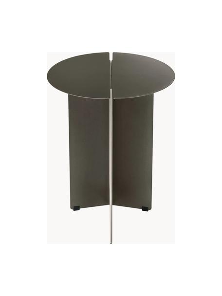Okrągły stolik pomocniczy z efektem postarzania Oru, Stal szlachetna malowana proszkowo, Antracytowy z efektem postarzania, Ø 35 x W 48 cm