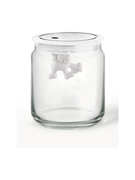 Pojemnik do przechowywania Gianni, W 12 cm, Szkło, żywica termoplastyczna, Biały, transparentny, Ø 11 x W 12 cm