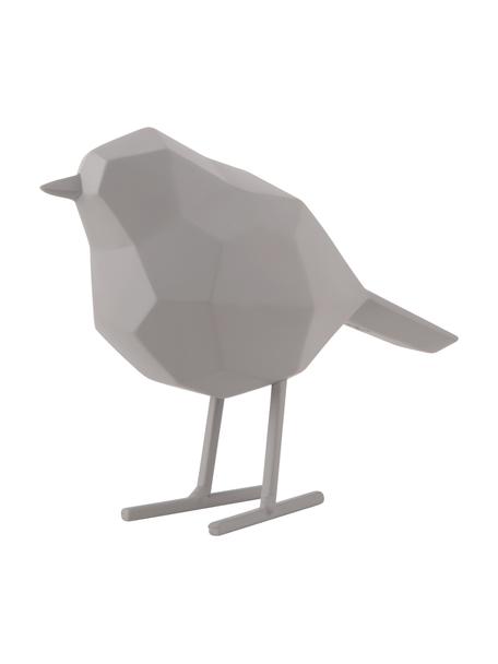 Figura decorativa Bird, Poliresina, Gris, An 17 x Al 14 cm