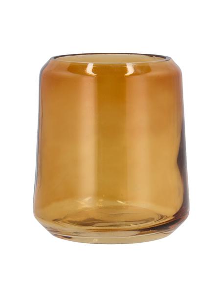 Portaspazzolino in vetro Vintage, Vetro, Arancione trasparente, Ø 10 x Alt. 12 cm