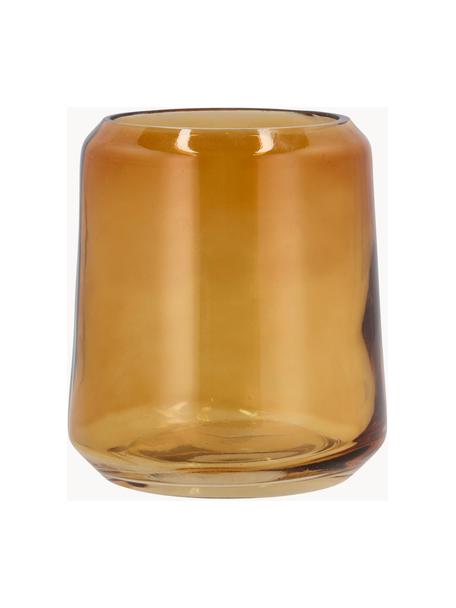Kubek na szczoteczki ze szkła Vintage, Szkło, Jasny brązowy, transparentny, Ø 10 x W 12 cm