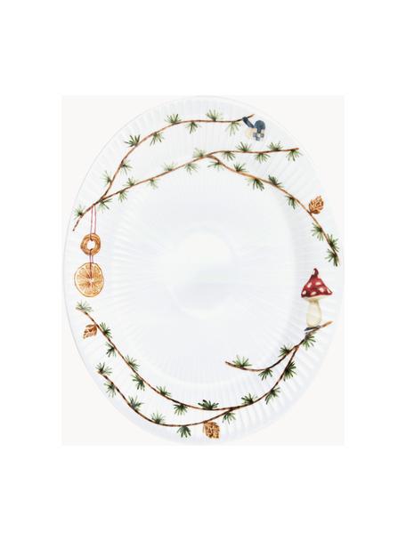 Ručně malovaný vánoční servírovací talíř Hammershøi, Porcelán, Bílá, více barev, Š 29 cm, H 23 cm