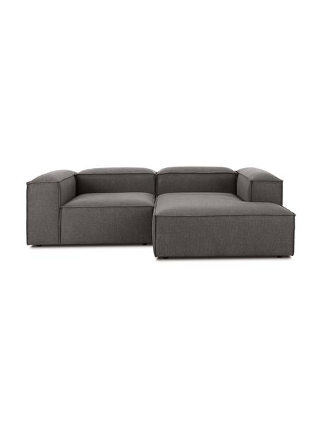 Divano angolare componibile Lennon, Rivestimento: 100% poliestere Con 115.0, Struttura: legno di pino massiccio, , Piedini: plastica, Tessuto antracite, Larg. 238 x Prof. 180 cm, chaise-longue a destra
