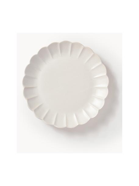 Assiettes plates Sabina, 4 pièces, Grès cérame, Blanc cassé, Ø 27 cm