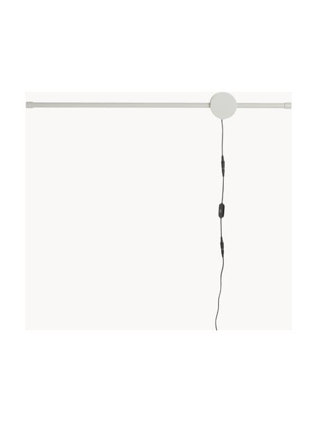 Applique a LED con luce regolabile Aliso, Lampada: alluminio rivestito Cavo, Grigio chiaro, Larg. 80 x Alt. 8 cm