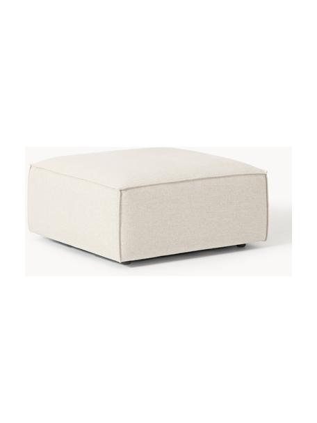 Pouf en mélange de lin Lennon, Mélange de lin beige, larg. 88 x prof. 88 cm