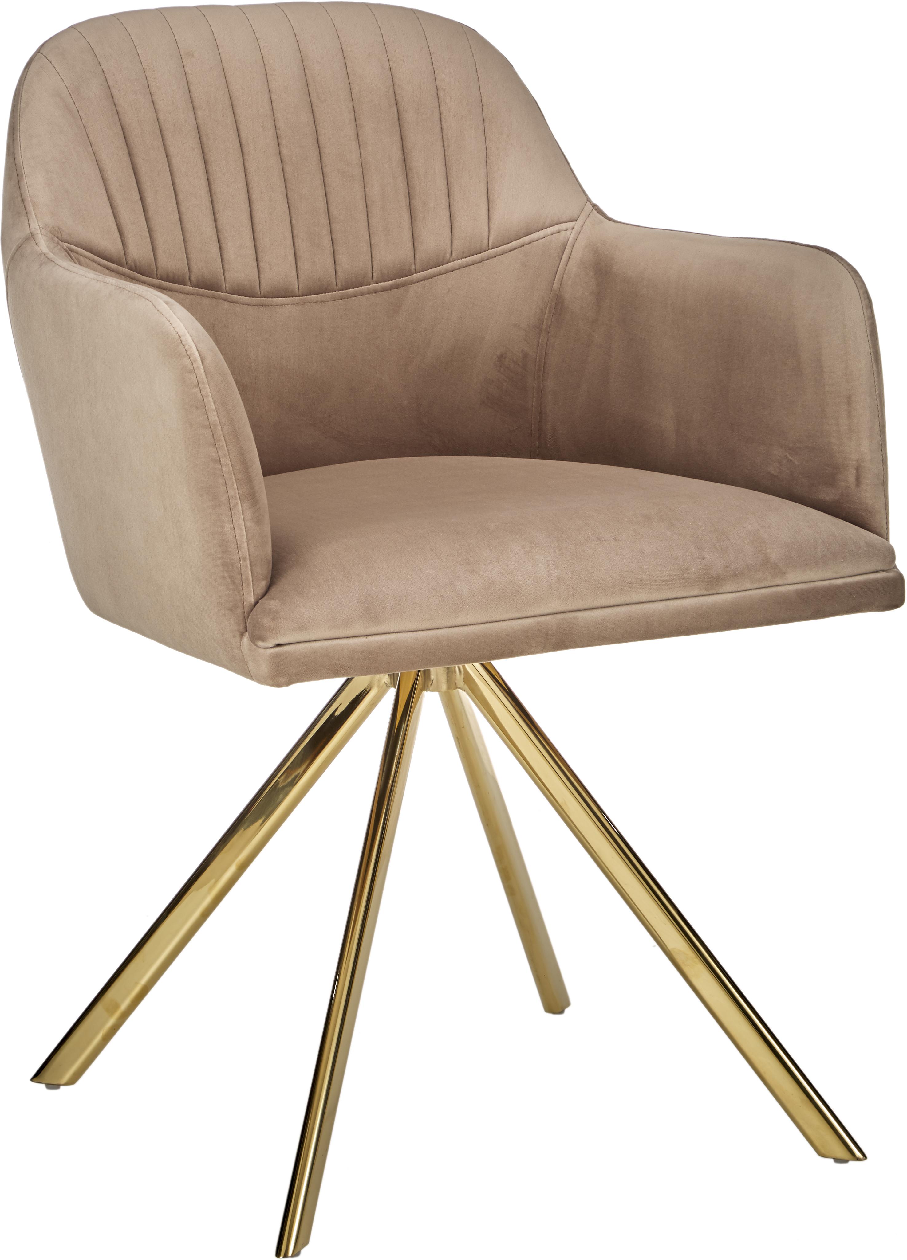 Samt Stuhl Beige Gold Galerien | Milt's Dekor