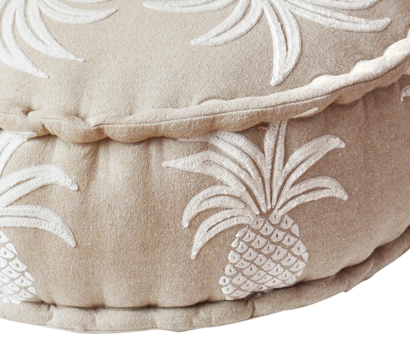 Coussin de sol rond en lin Pineapple Coussin de sol rond en lin Pineapple