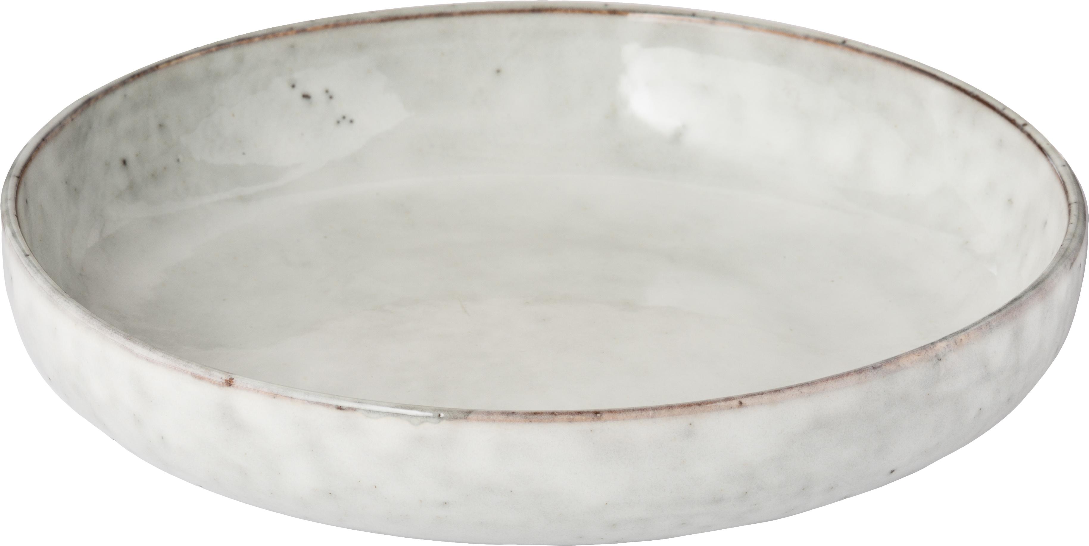Handgemachte Schalen Nordic Sand Ø 22 cm aus Steingut, 4 Stück, Steingut, Sandfarben, Ø 22 x H 5 cm