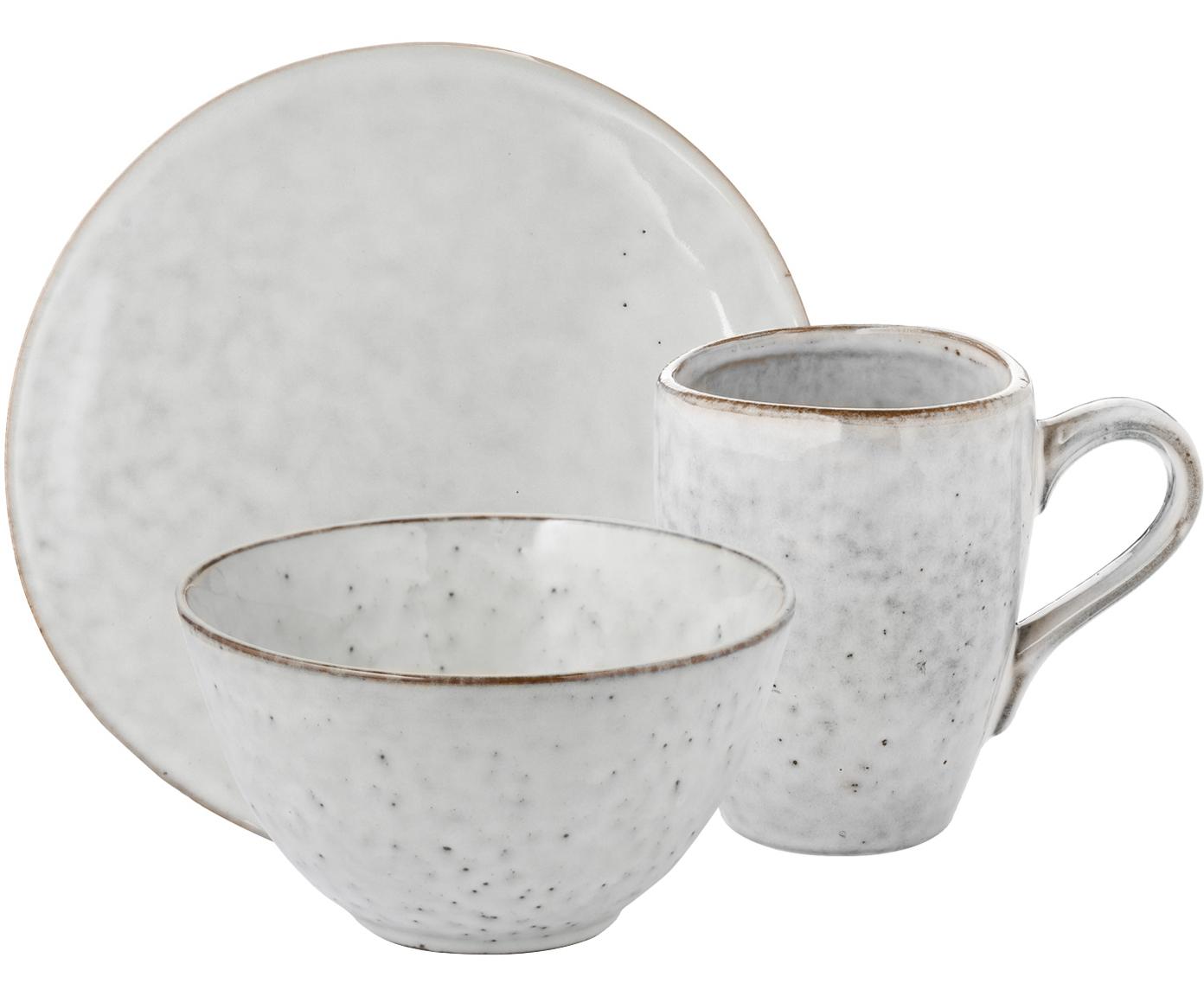 Handgemachtes Frühstücks-Set Nordic Sand aus Steingut, 4 Personen (12-tlg.), Steingut, Beige, Sondergrößen