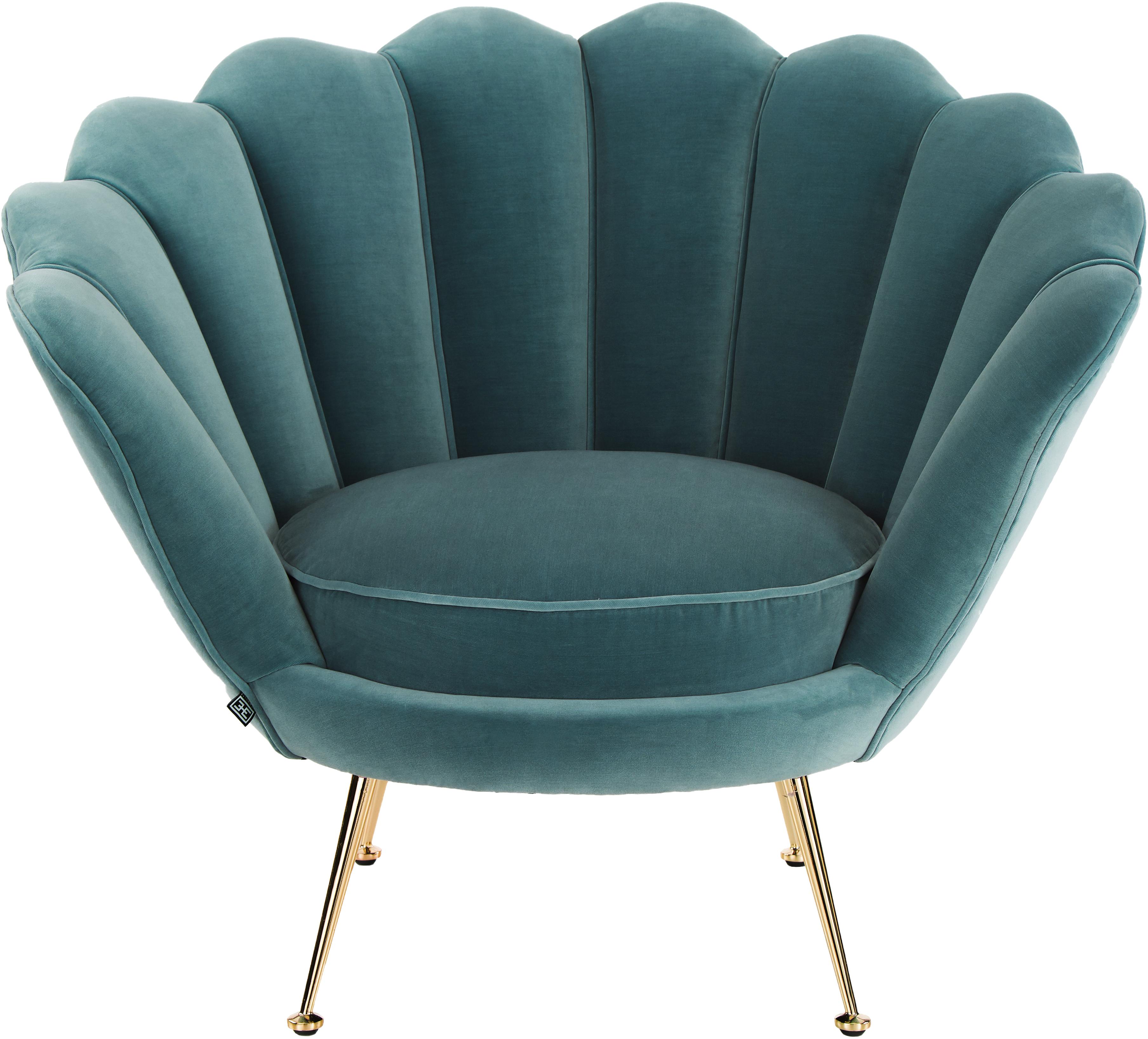 Fluwelen fauteuil Trapezium in turquoise | WestwingNow Eetkamerstoel Ellen S :: Meubeltreffer