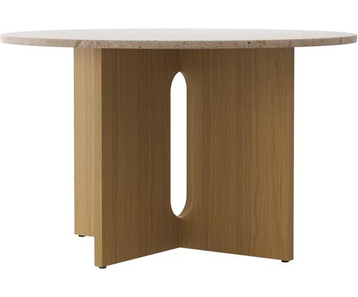 Runder Esstisch Androgyne mit Tischplatte aus Sandstein, Ø 120 cm