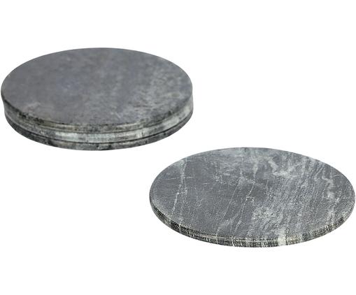 Marmor-Untersetzer Tressa in Grau, 4 Stück