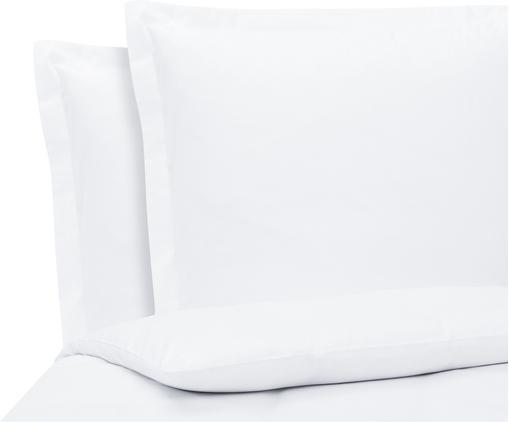 Satin-Bettwäsche Premium aus Bio-Baumwolle in Weiß mit Stehsaum