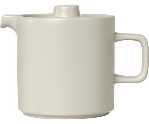 Teekanne Pilar aus Keramik in Beige matt/glänzend, 1 L