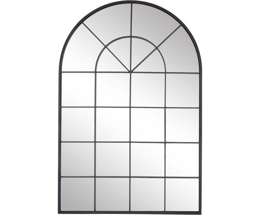Wandspiegel Clarita in Fensteroptik mit schwarzem Metallrahmen