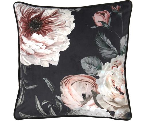 Samt-Kissenhülle Blossom mit Blumen-Print