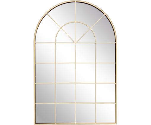 Wandspiegel Clarita in Fensteroptik mit goldenem Metallrahmen