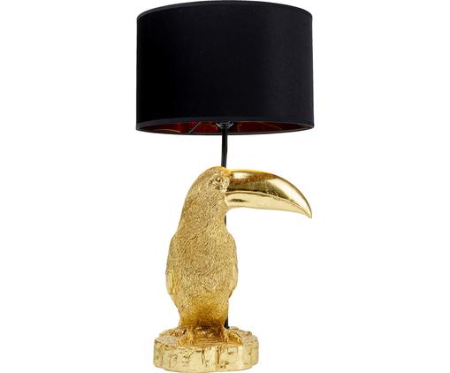 Große Tischlampe Toucan aus vergoldetem Kalkstein