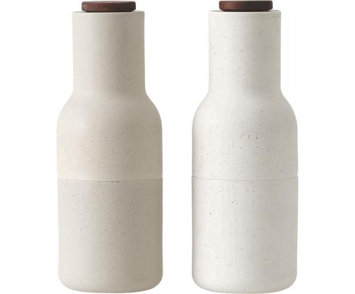 Designer Keramik-Salz- & Pfeffermühle Bottle Grinder mit Walnussholzdeckel