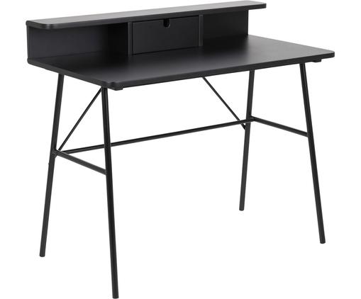 Schreibtisch Pascal in Schwarz mit Schublade 