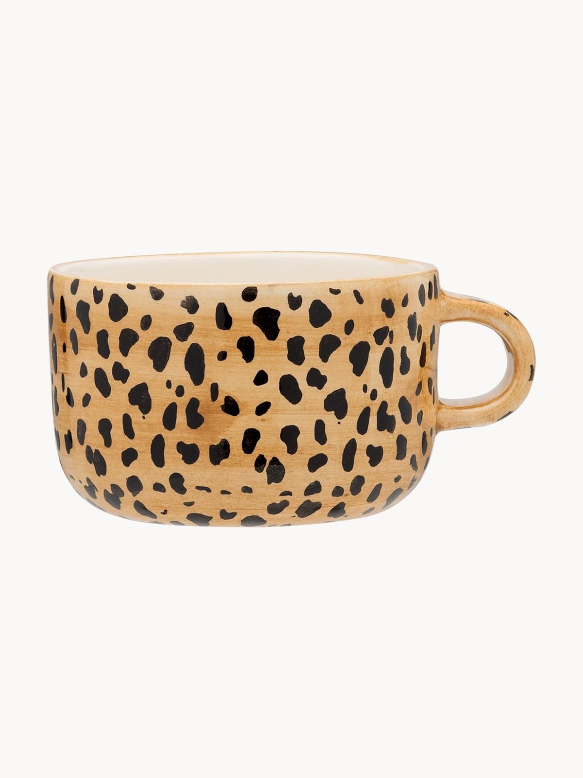 Handbemalte Tasse Leopard