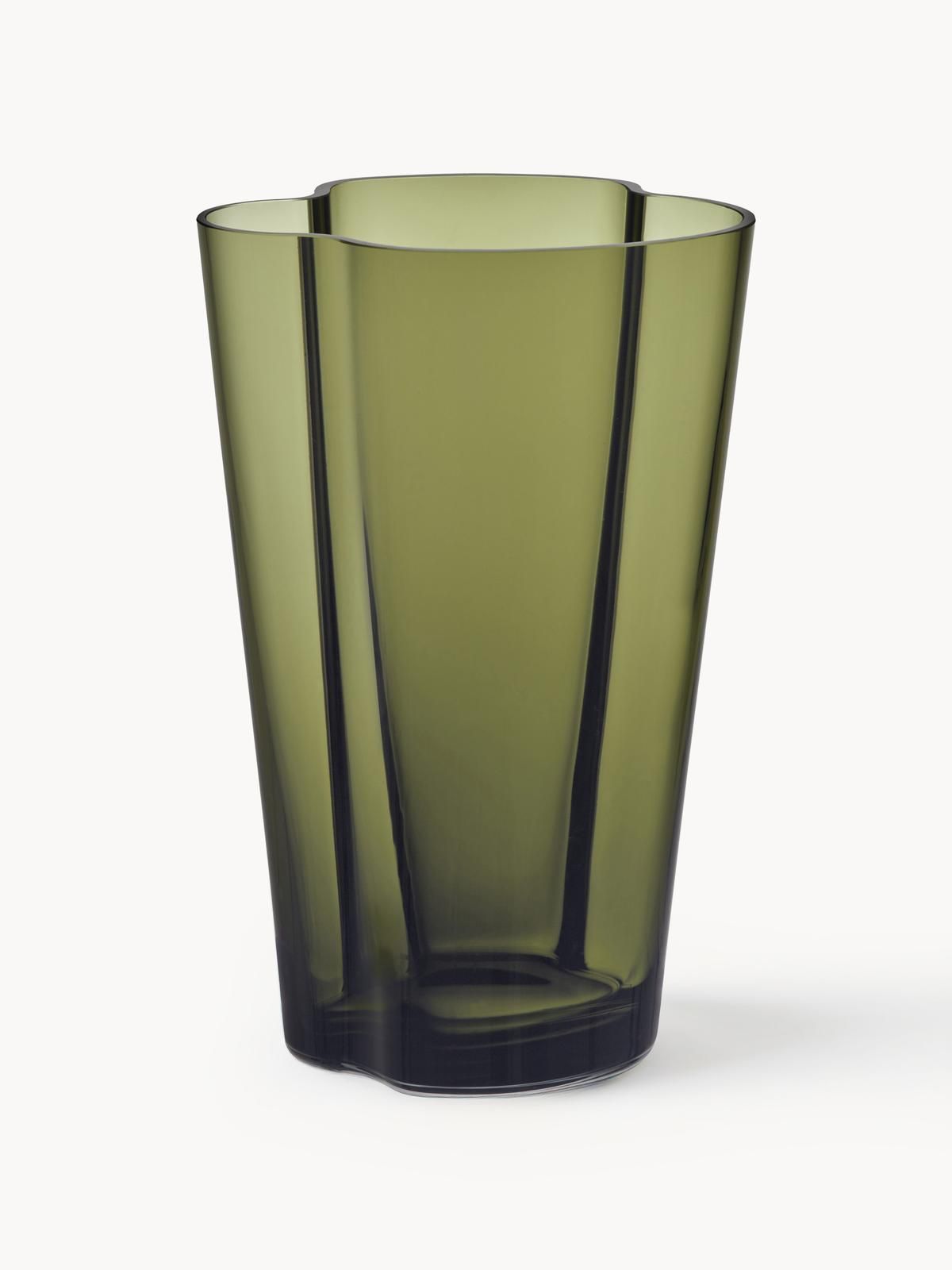 Mundgeblasene Vase Alvar Aalto, H 22 cm