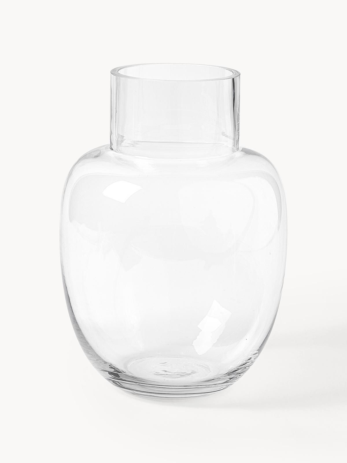 Handgefertigte Klassische Glas-Vase Lotta, H 25 cm