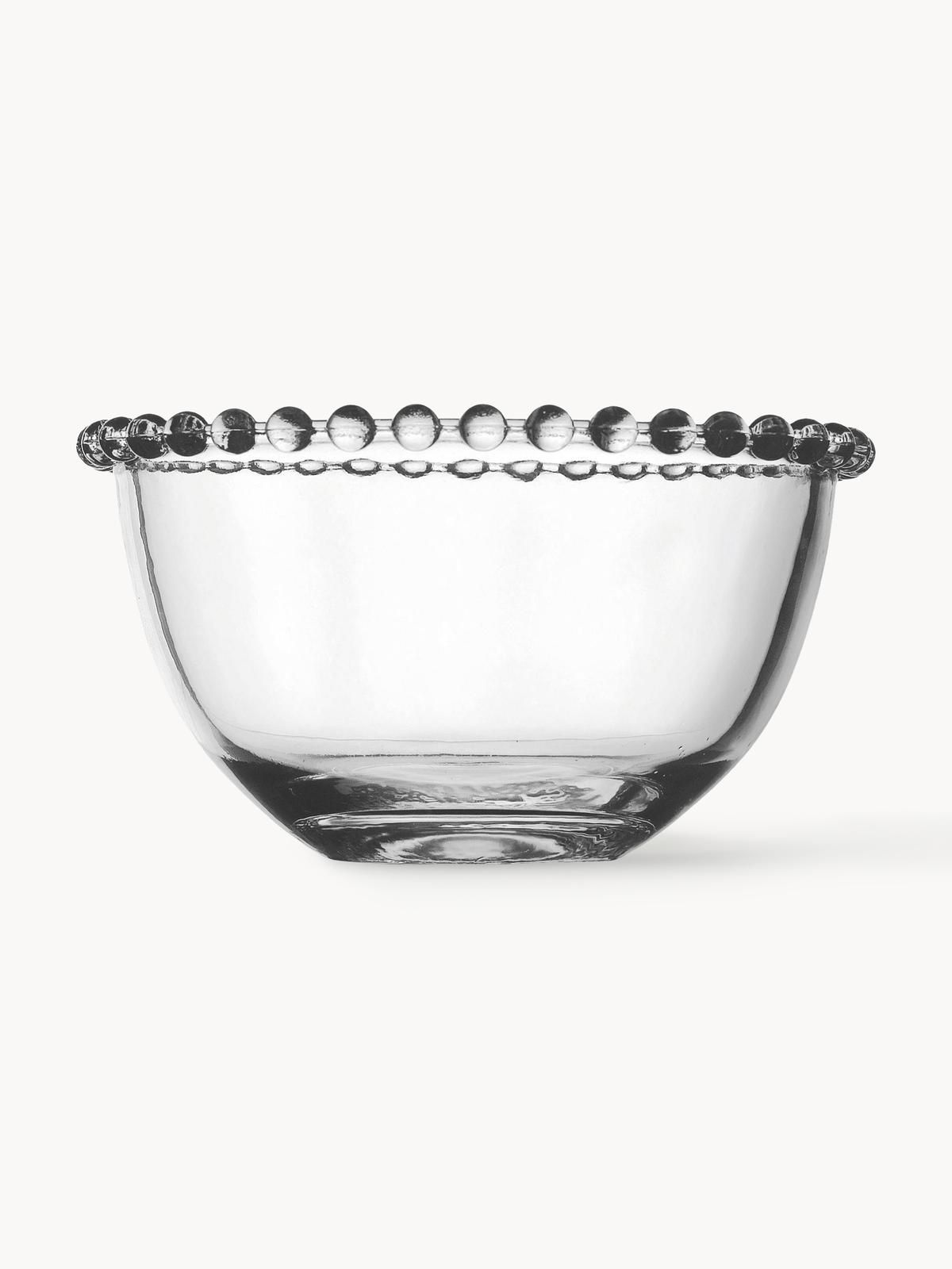 Glas-Schälchen Perles mit Randdekor, 2 Stück