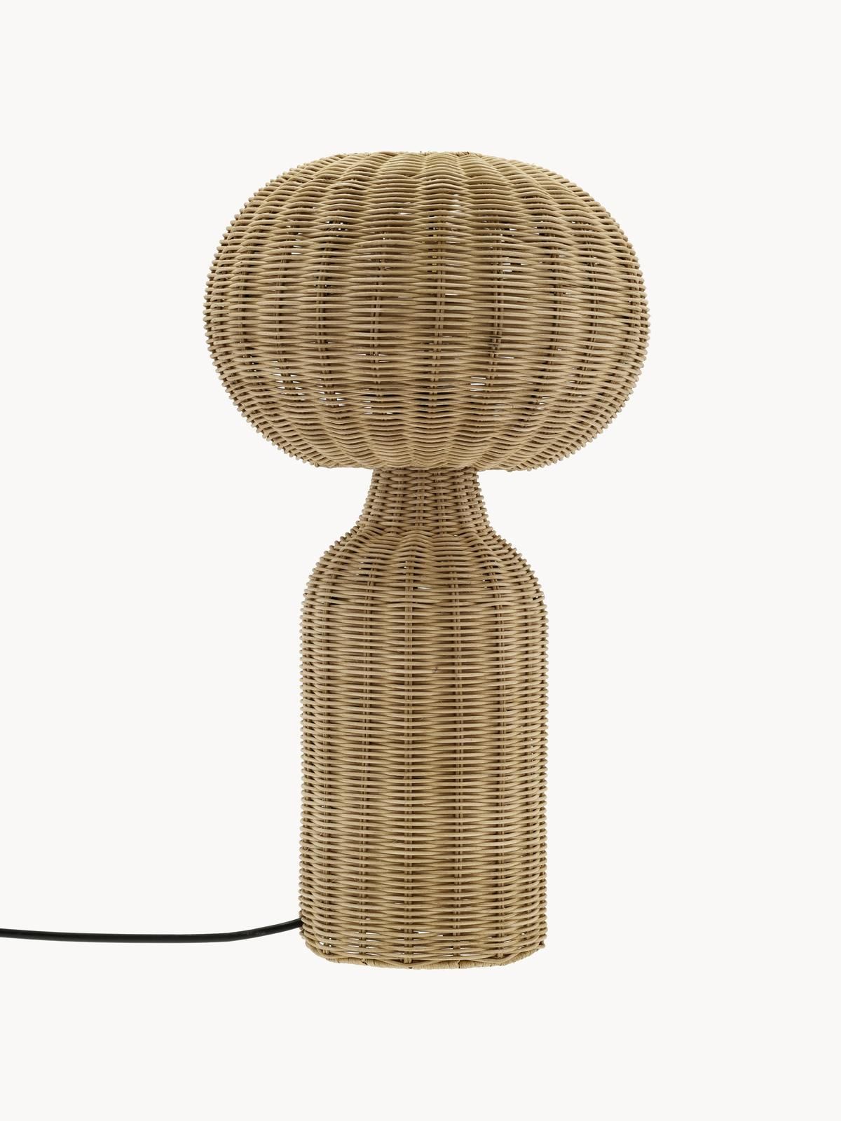 Große Tischlampe Vinka aus Rattan