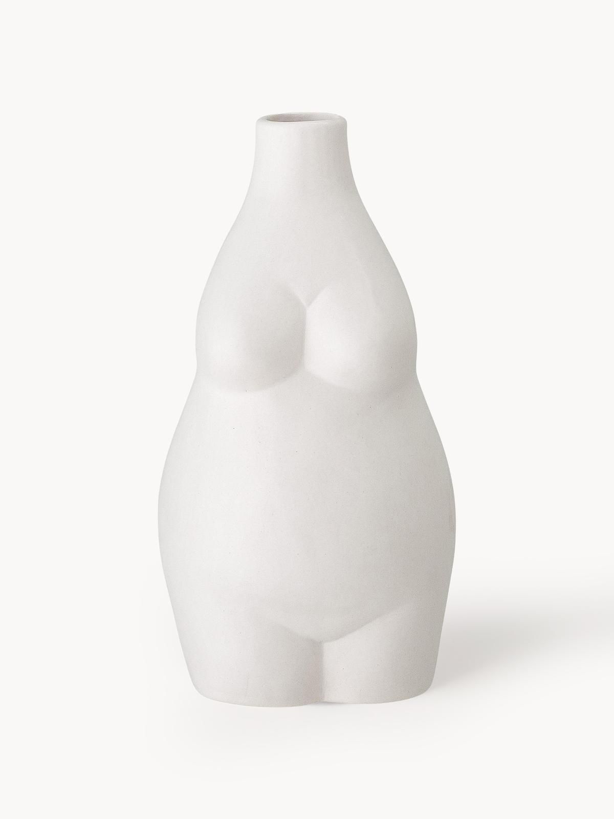 Design-Vase Elora aus Steingut, H 18 cm