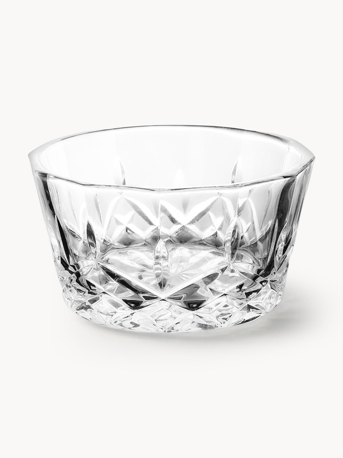 Glas-Dipschälchen Harvey mit Kristallrelief, 4 Stück