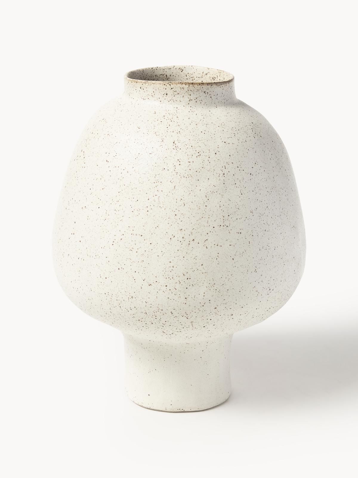 Handgefertigte Design-Vase Saki aus Steinzeug, H 32 cm